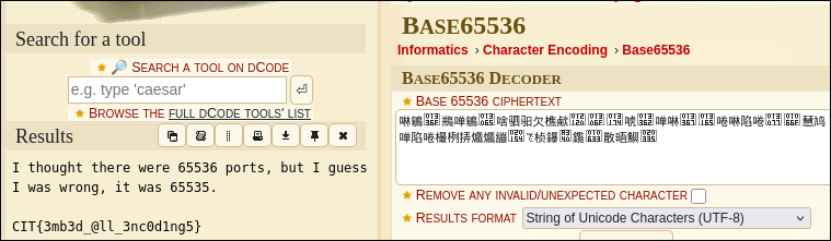 Base65536 Decoding