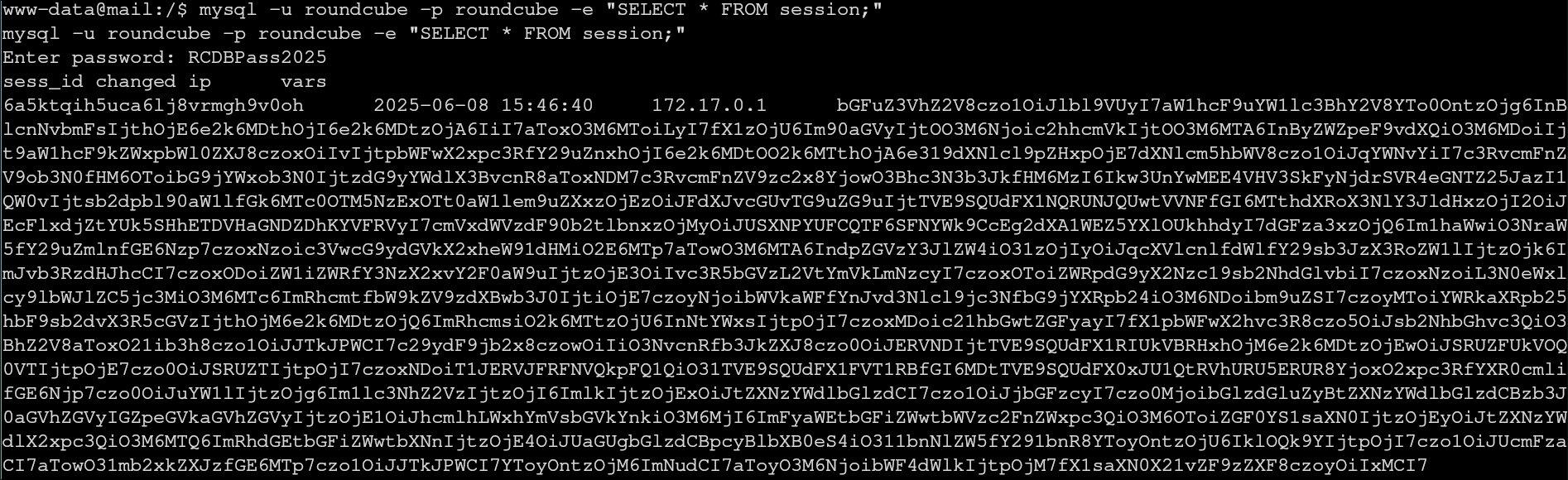Encoded Session Table